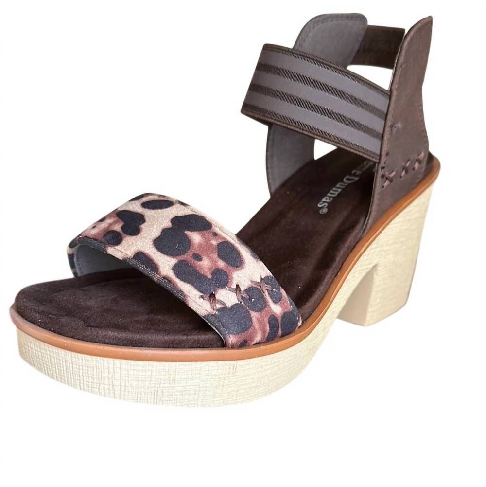 NEW OLEM women's in the wild sandals in brown/leopard